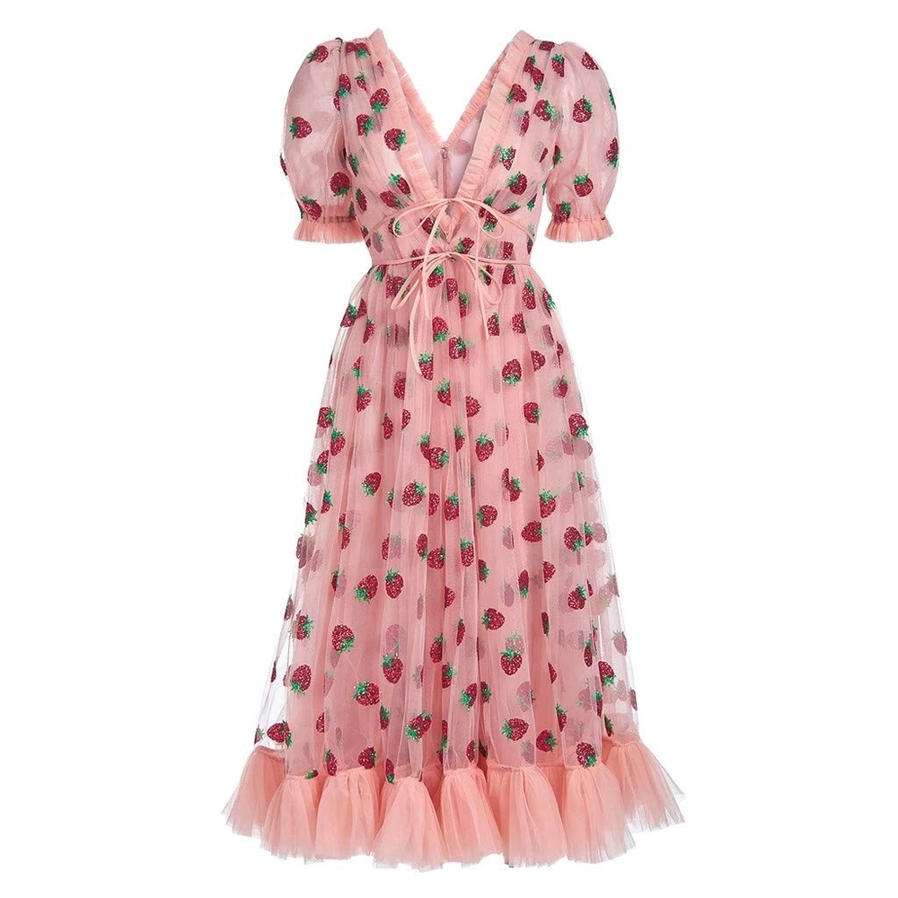 LottiLove Pink Strawberry Dress